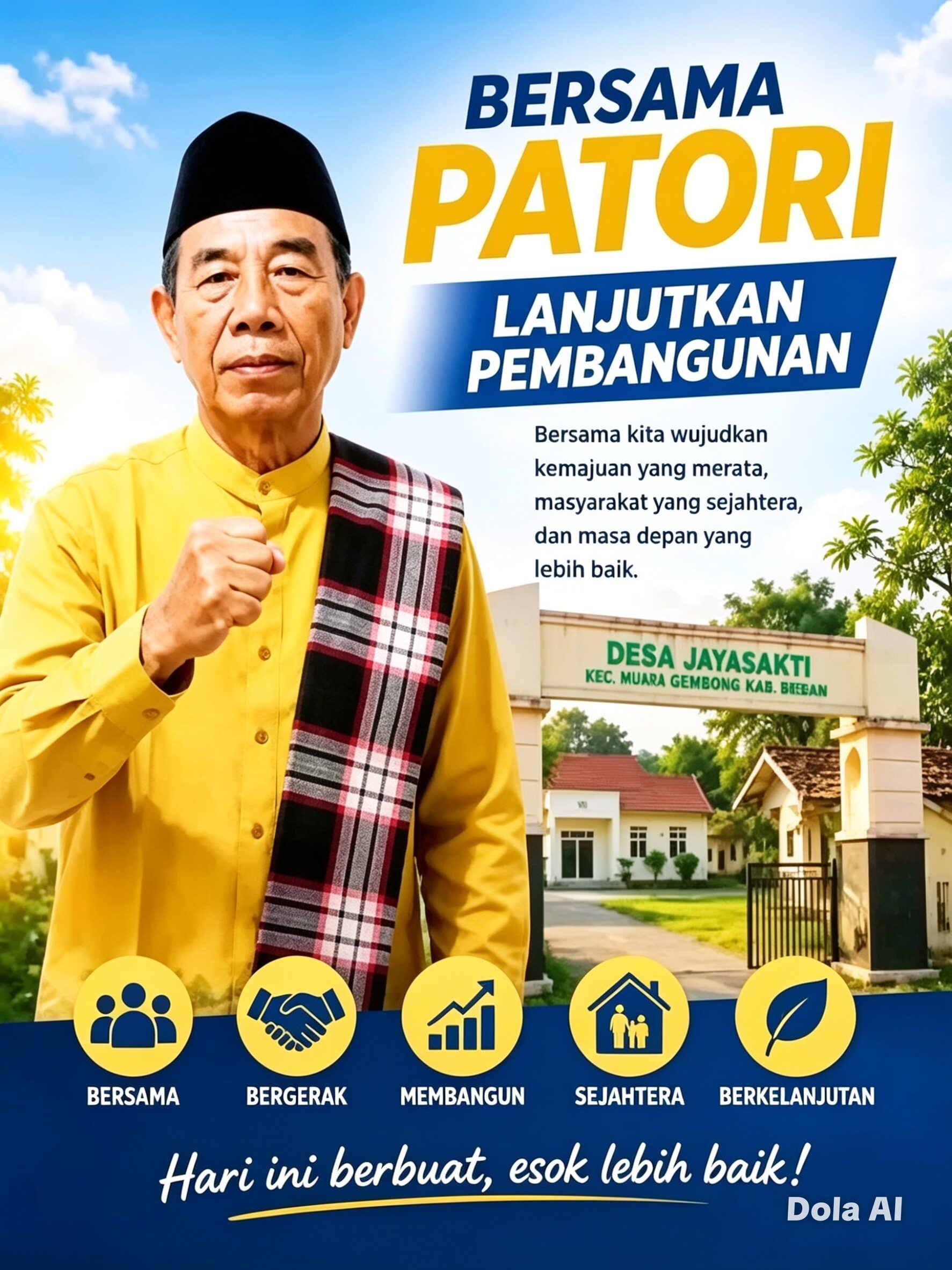Bpk. Patori Siap Maju Kembali di Pilkades Jayasakti 2026, Bersama Patori, Lanjutkan Pembangunan