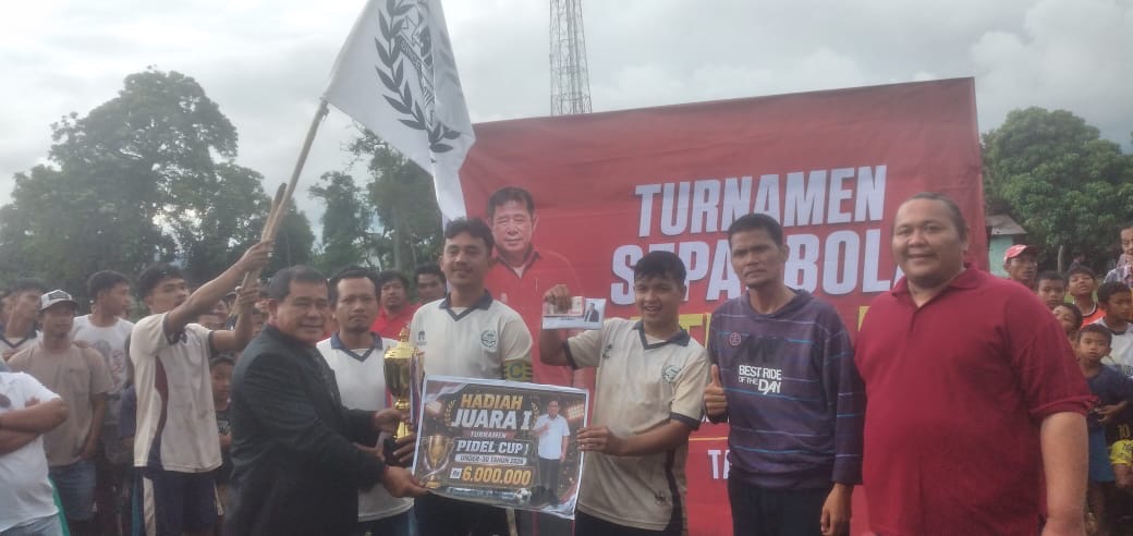 Ir. Pidel Hutahaean, M.M. Ucapkan Selamat kepada Sibuea FC, Sang Juara Turnamen Sepak Bola