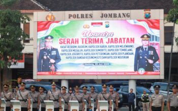 Kapolres Jombang Pimpin Sertijab Kasat Reskrim dan Sejumlah Kapolsek Jajaran