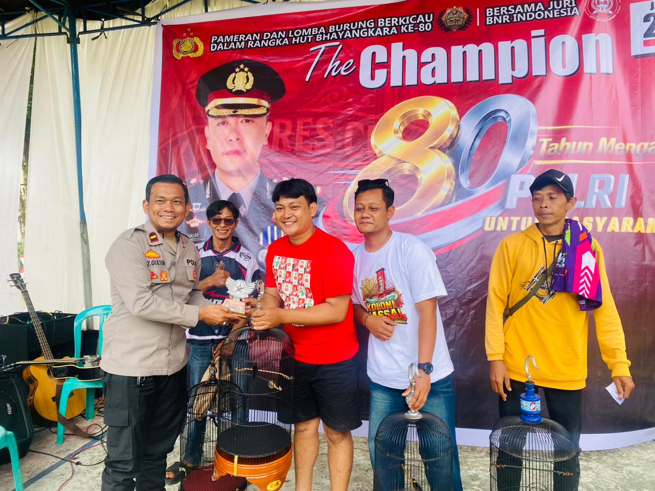 Semarak HUT Bhayangkara ke -80, Polres Pagar Alam gelar lomba Burung Berkicau, 277 Kicau Mania Ambil bagian