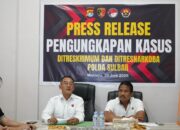 Ditreskrimum Polda Sulbar Gelar Konferensi Pers, Paparkan Pengungkapan Kasus Menonjol Periode Januari–Juni 2026