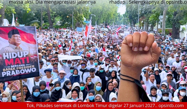 Ribuan Massa Aksi Mendukung MBG Dilanjutkan, Gubernur NTB Ungkap Dua Permintaan