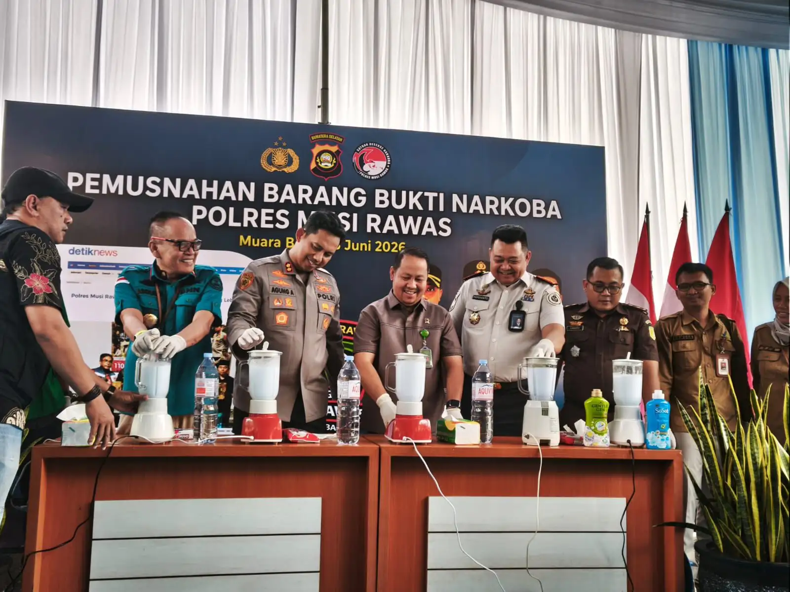 Selamatkan Ribuan Jiwa, Polres Musi Rawas Musnahkan Lebih dari 2 Kg Sabu dan Ekstasi Jaringan Lintas Wilayah