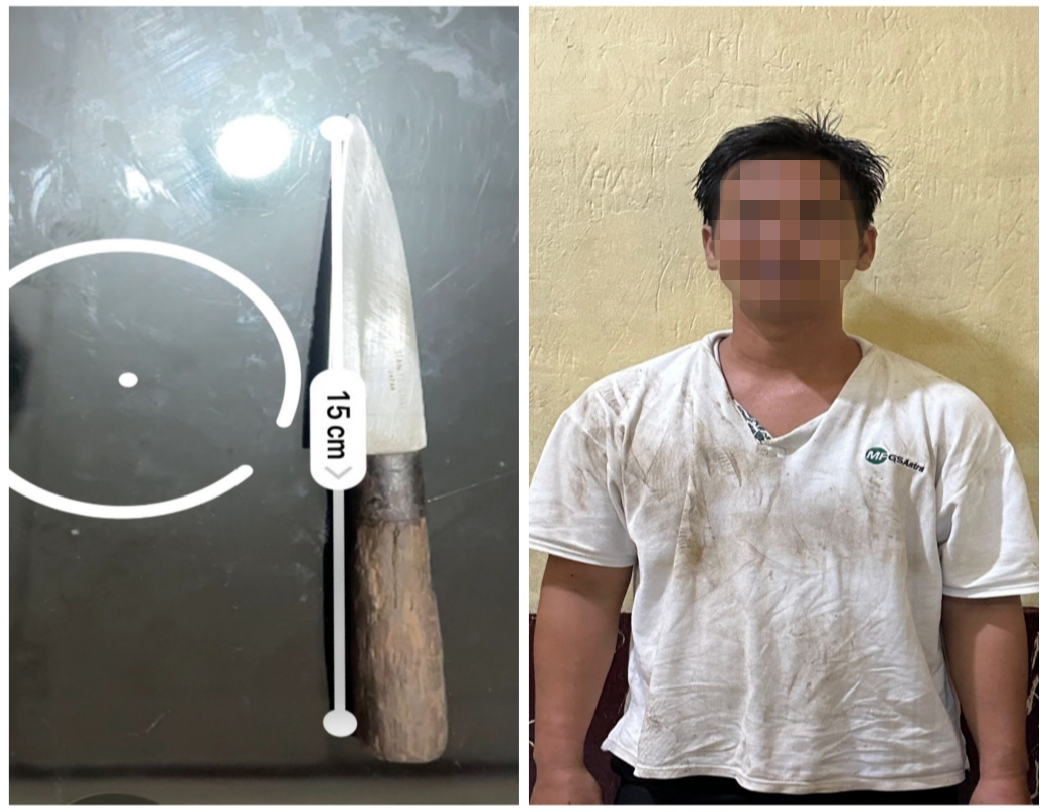 Kerap Mondar-mandir Bawa Pisau di Pinggir Sungai Ogan, Seorang Pemuda Diamankan Tim Rajawali Polsek Tanjung Raja