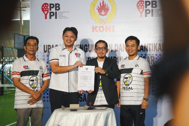 Bupati Tegal Dorong Lahirnya Atlet Padel Berprestasi, Hadiri Pelantikan PBPI dan Grand Opening Tegal Padel Club