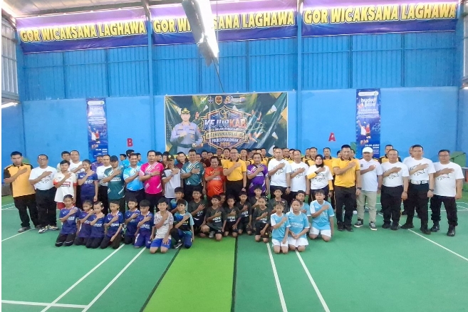 Kapolres Pekalongan Tegaskan Komitmen Cetak Atlet Berprestasi melalui Kejurkab Bulutangkis Bhayangkara Cup 2026