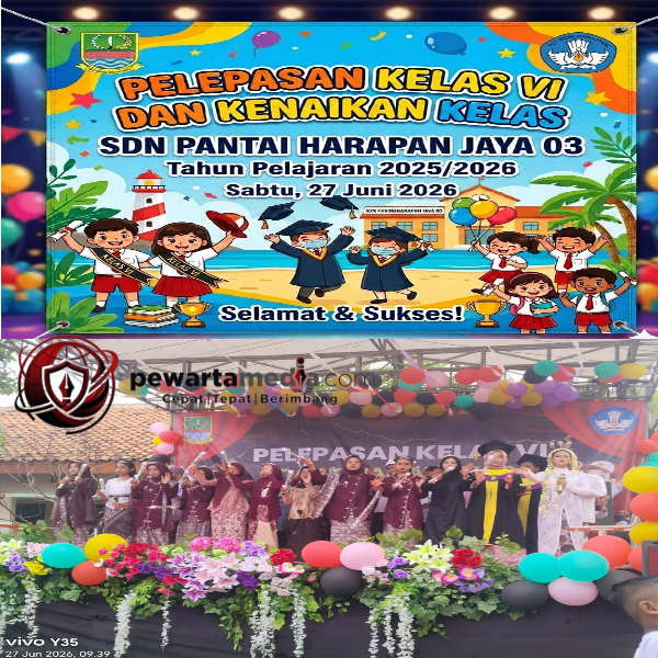 SDN Pantai Harapan Jaya 03 Gelar Pelepasan Siswa dan Kenaikan Kelas