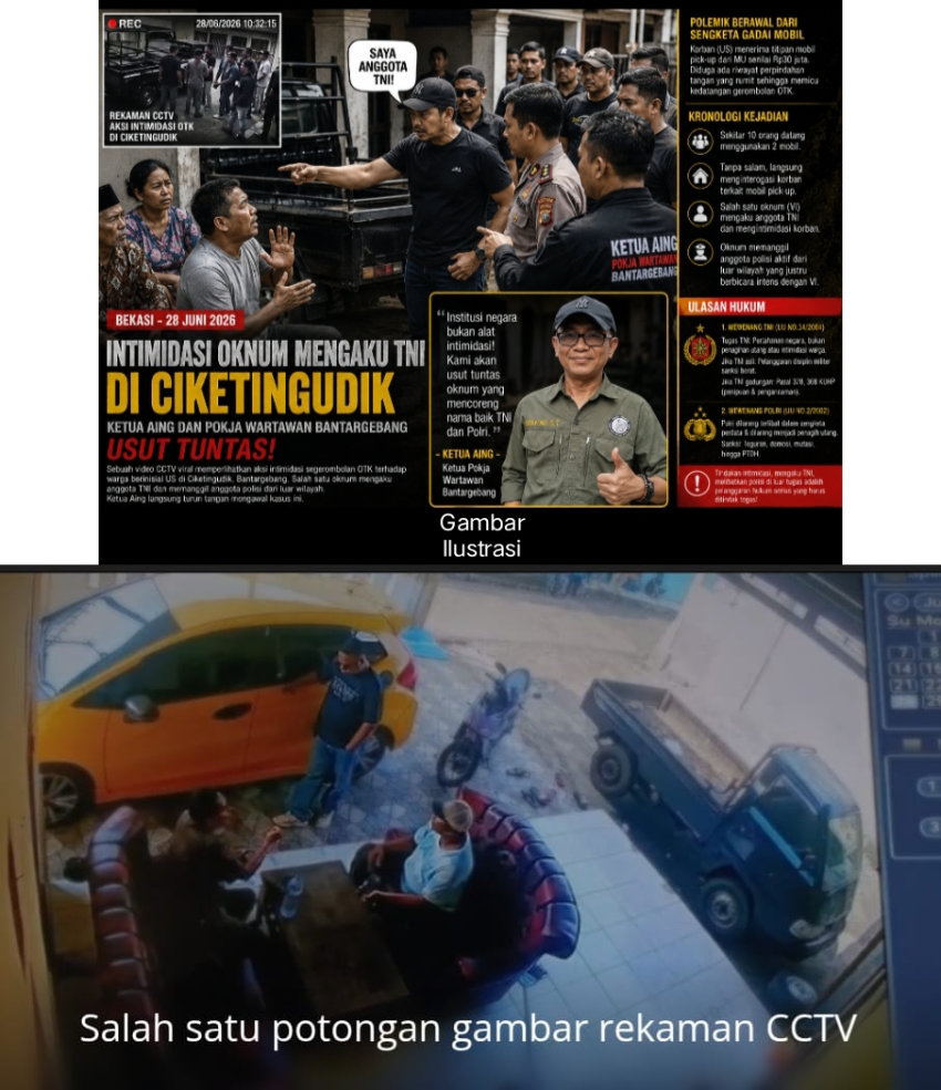 Respons Cepat ‘Ketua Aing’, Pokja Wartawan Bantargebang Usut Tuntas Intimidasi Oknum Mengaku TNI di Ciketingudik