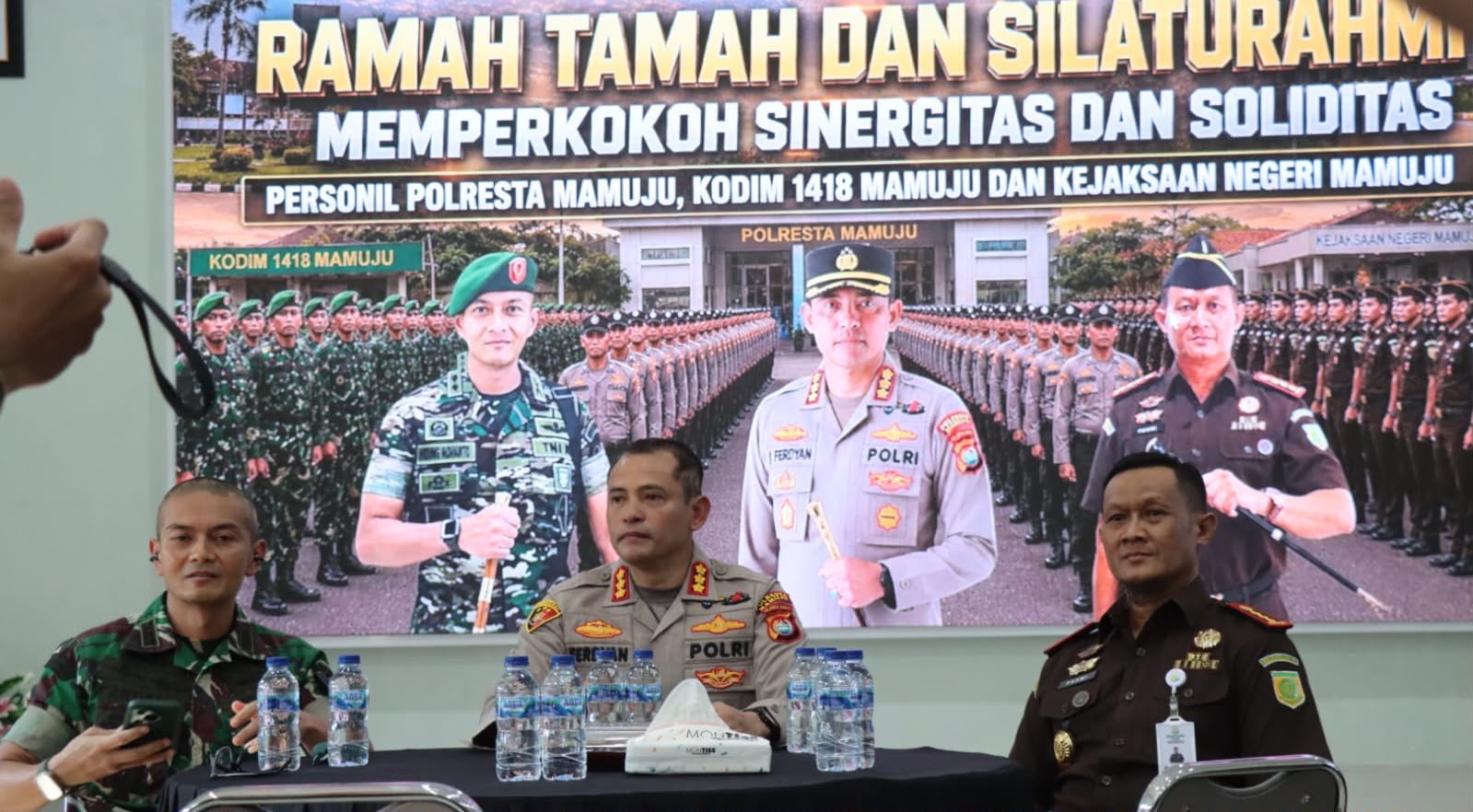 Perkuat Sinergi dan Kekompakan, TNI-Polri dan Kejaksaan Mamuju Gelar Ramah Tamah Penuh Keakraban