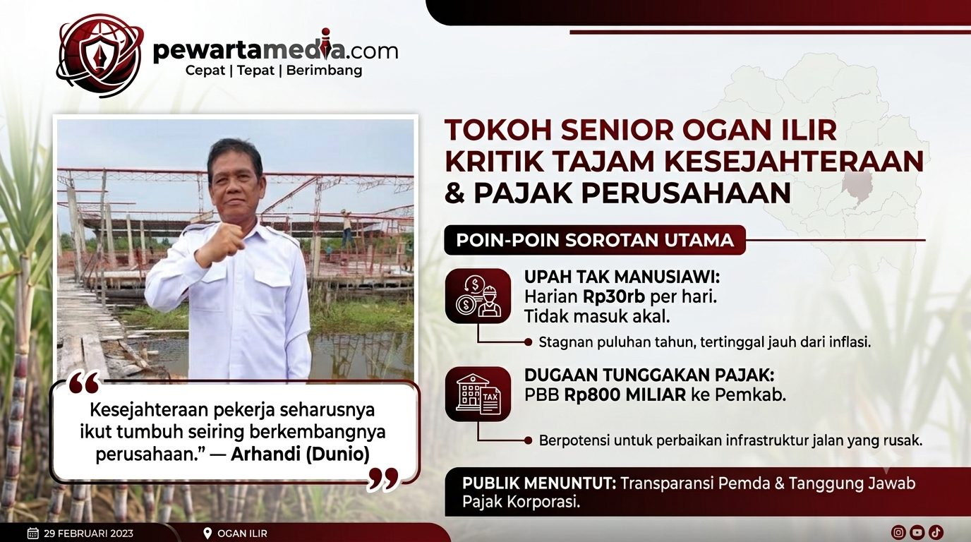 Geger! Tokoh Ogan Ilir Bongkar Nasib Miris Buruh Tebu Rp30 Ribu dan Sentil Dugaan Tunggakan Pajak Rp800 Miliar