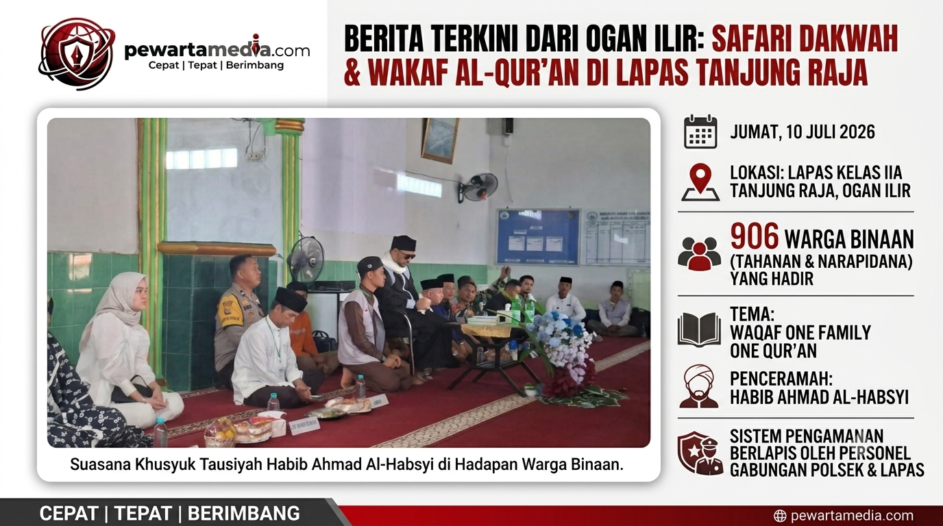 Gelorakan Syiar Islam di Balik Jeruji, Lapas Tanjung Raja Gelar Safari Dakwah Bersama Habib Ahmad Al-Habsyi