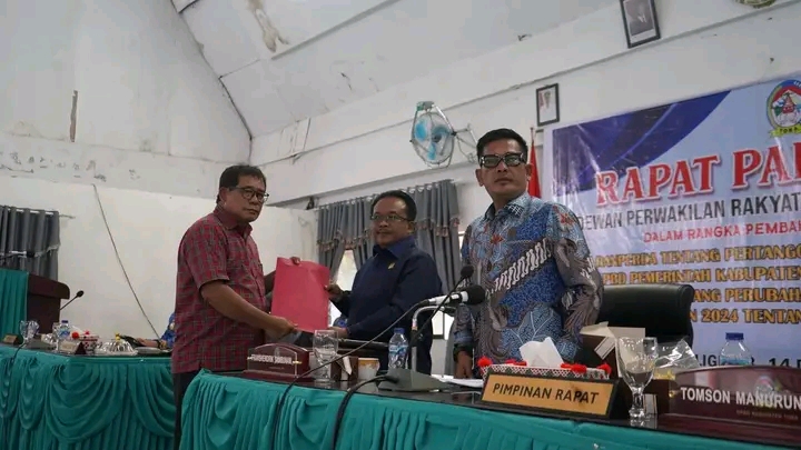 Ir.Pidel Hutahaean MM Menyampaikan Hasil Pembahasan Badan Anggaran 2025 dan Pembahasan Ranperda Perubahan Pajak Daerah dan Retribusi Daerah