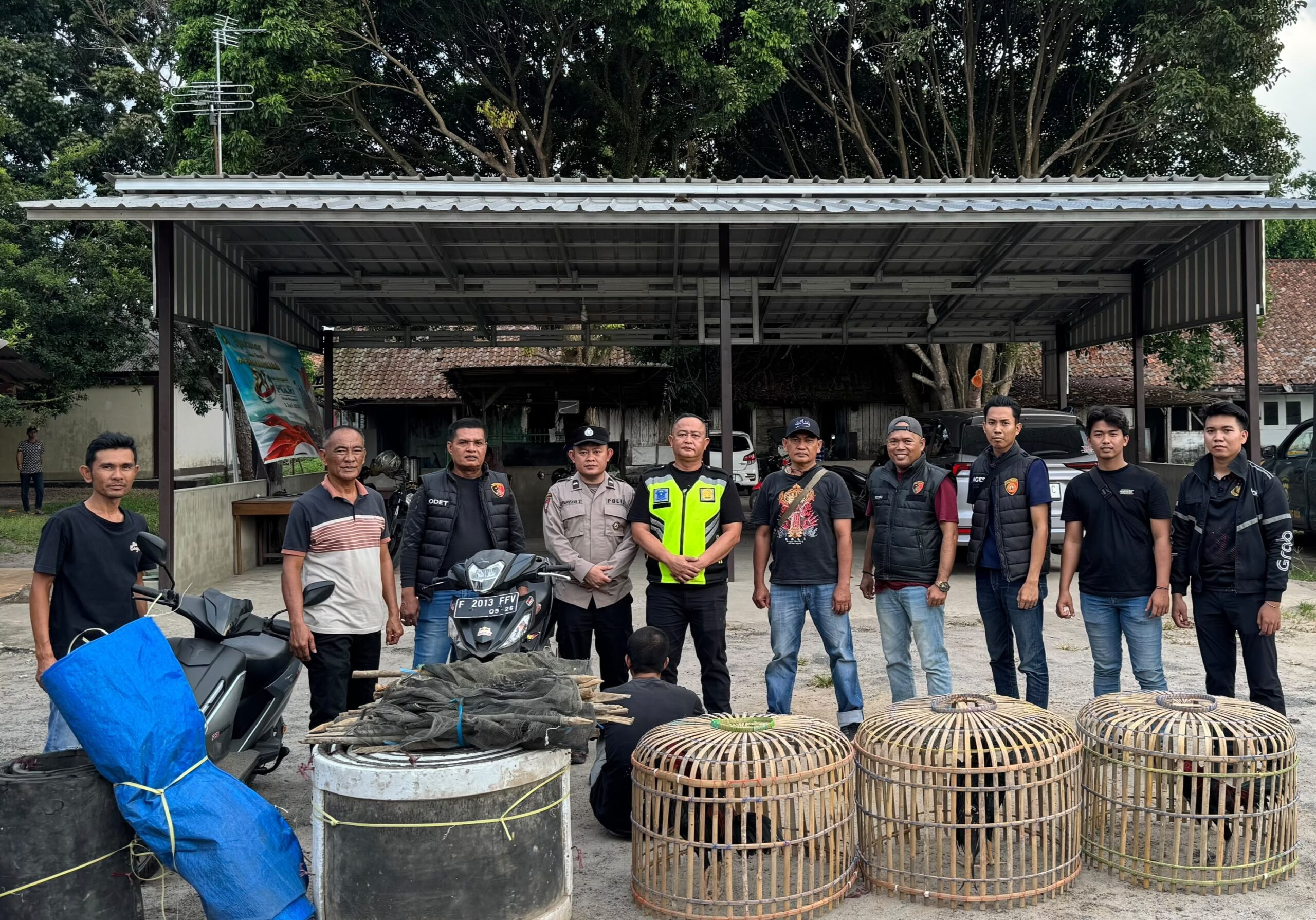 Merespons Laporan Warga dan Viral di Medsos, Polsek Tanjung Raja Tertibkan Arena Sabung Ayam