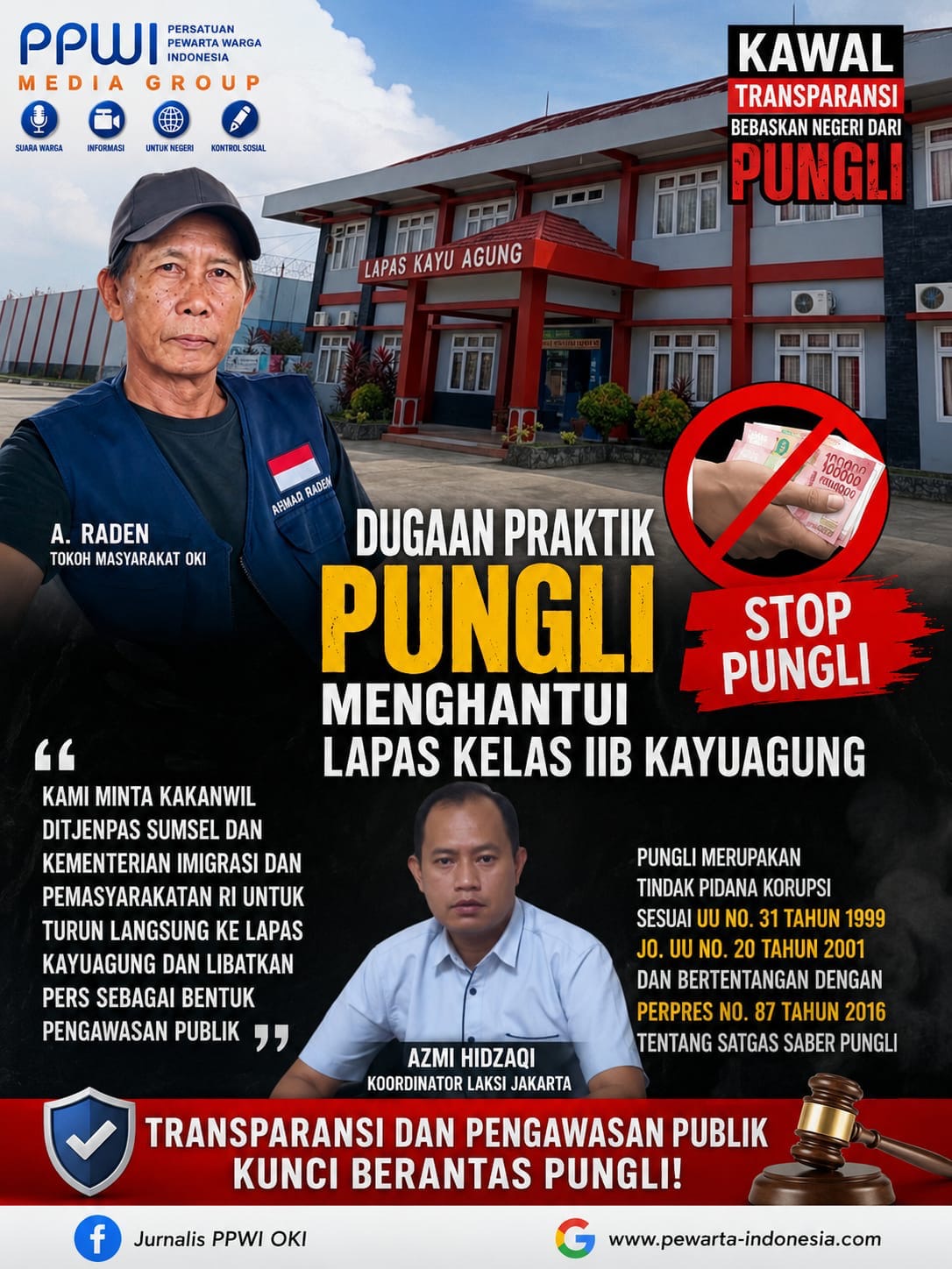 Dugaan Praktik Pungli Menghantui Lapas Kelas IIB Kayuagung, Jadi Sororan Tokoh Masyarakat OKI