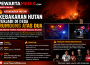 Kebakaran Hutan Terjadi di Desa Rumoong Atas Dua, Damkar Minsel Lakukan Pemadaman