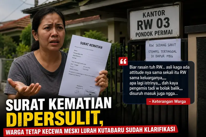 Surat Kematian Dipersulit, Warga Pondok Permai Tetap Kecewa Meski Lurah Kutabaru Sudah Klarifikasi