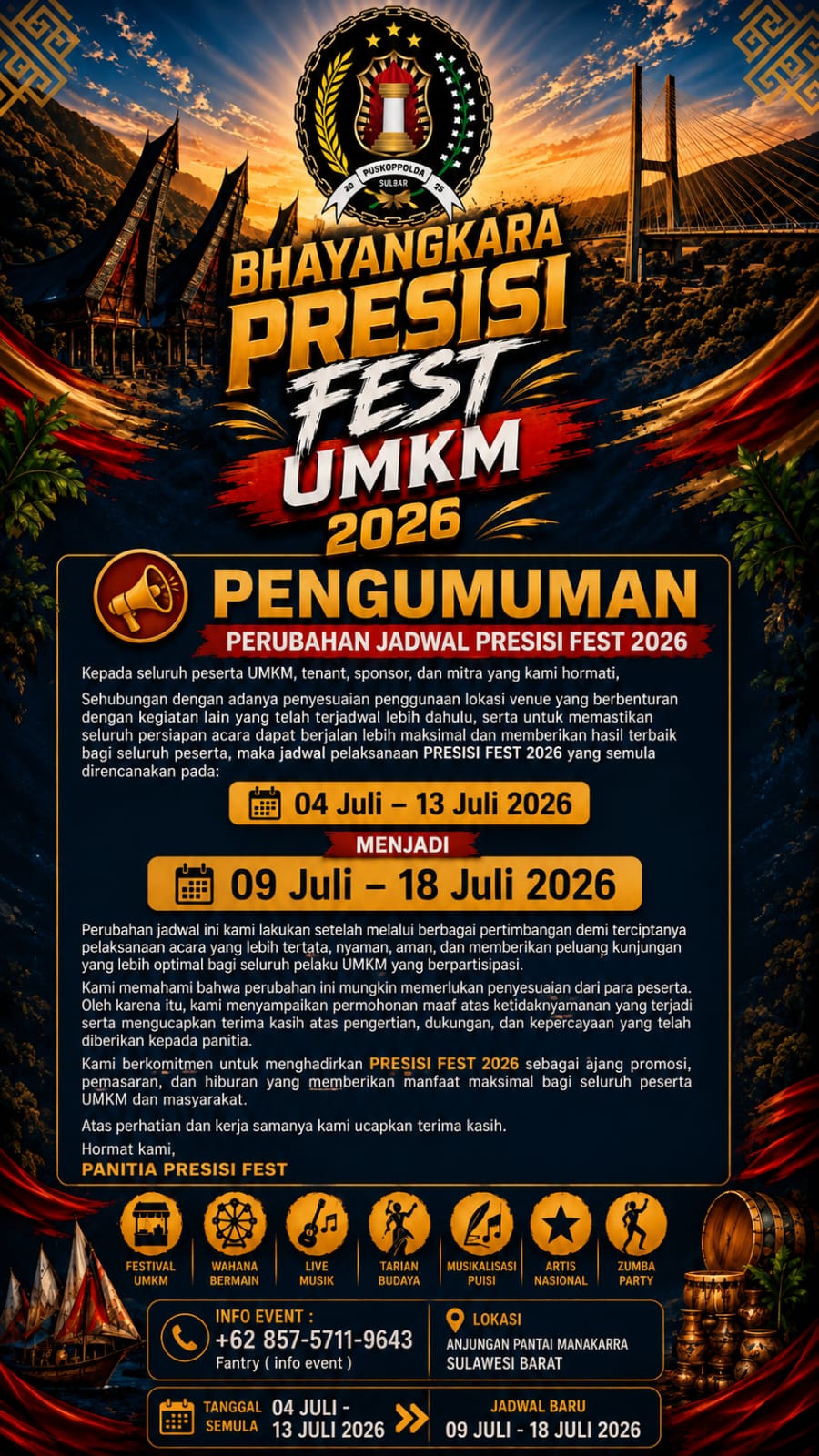 Festival UMKM Pusat Koperasi Kepolisian Daerah Sulawesi Barat 
