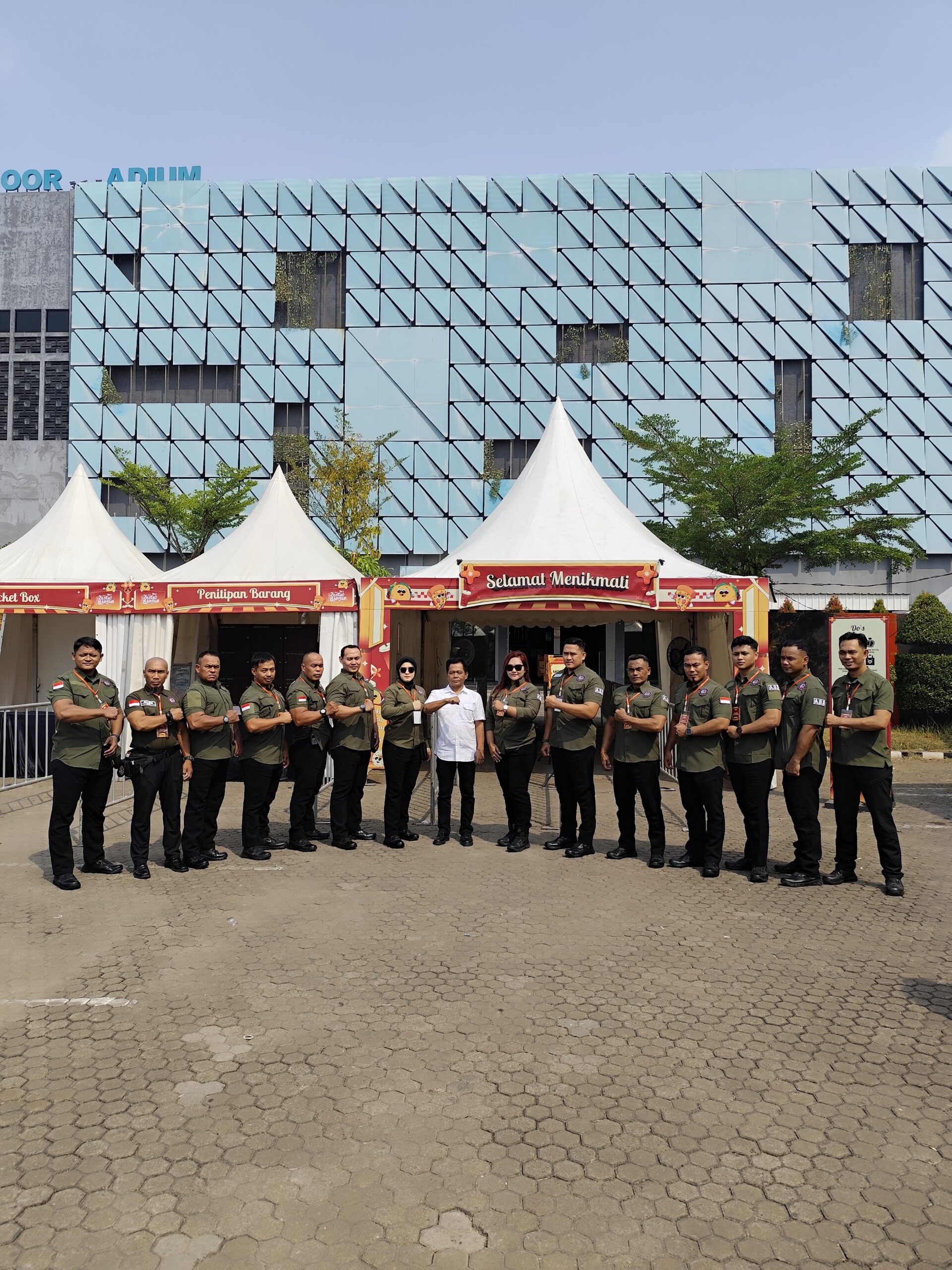 ABI GUARD KOTA CILEGON AMANKAN ACARA ROAD TO PESTA MANGAN DI GOR ASA SPORT CENTER.