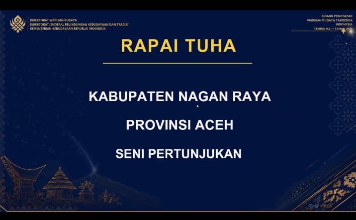 Rapai Tuha Nagan Resmi Jadi Warisan Budaya Takbenda Indonesia