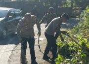 . Keselamatan Pengendara,Ditlantas Polda Sulbar Bersihkan Ruas Jalan 