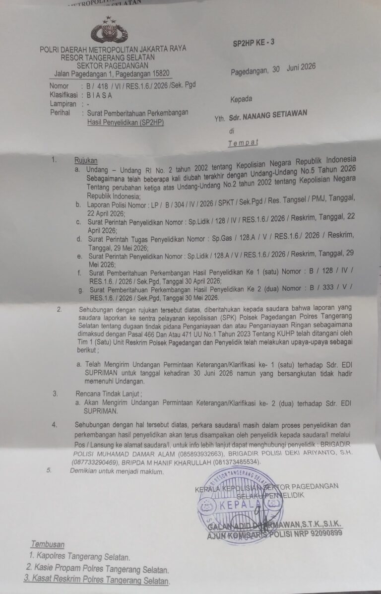 Kasus Penganiayaan di Polsek Pagedangan Berjalan Seperti Kura kura