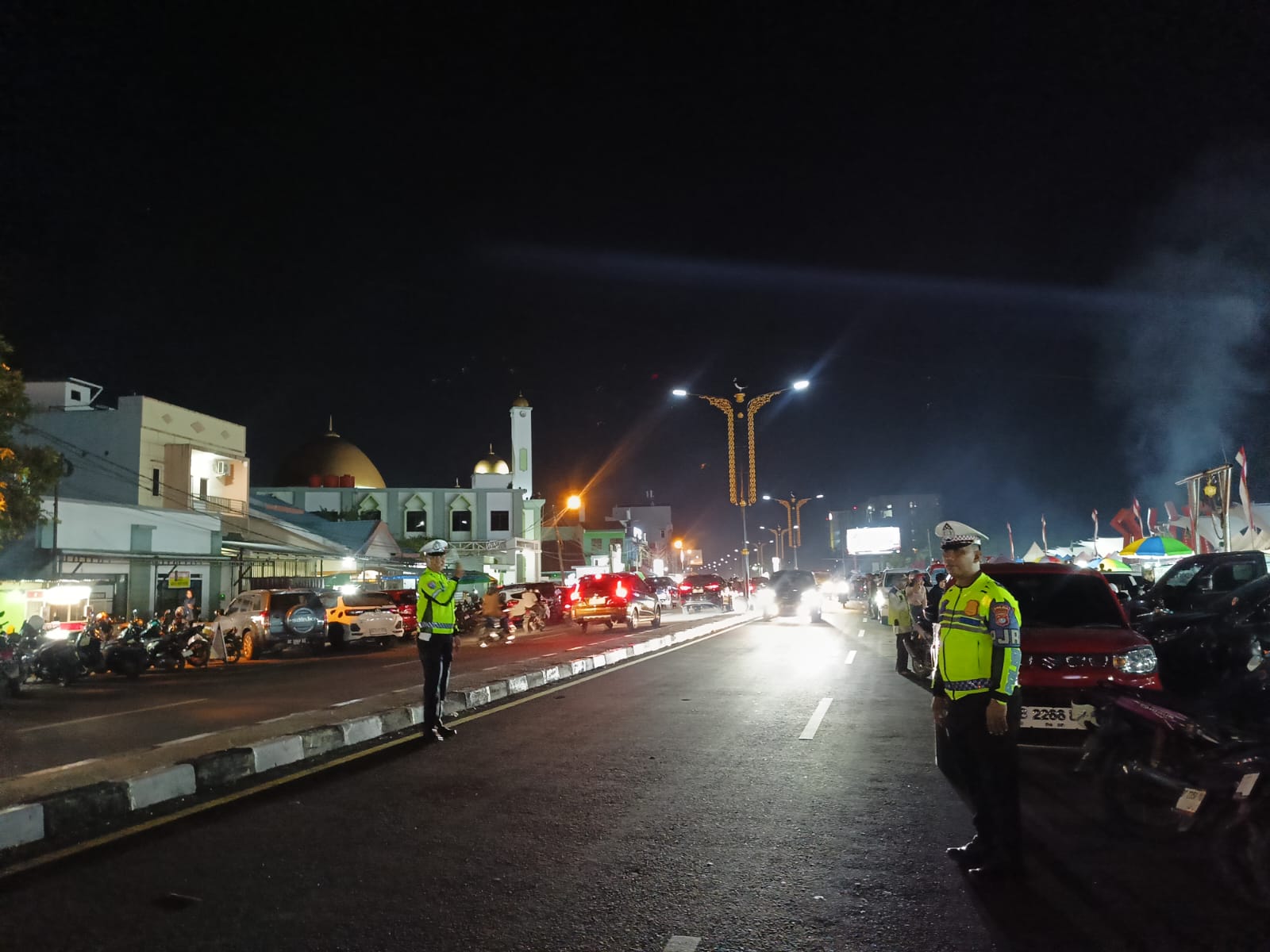 Ditlantas Polda Sulbar Maksimalkan Pengaturan Lalu Lintas di Lokasi Festival Rakyat Nusantara