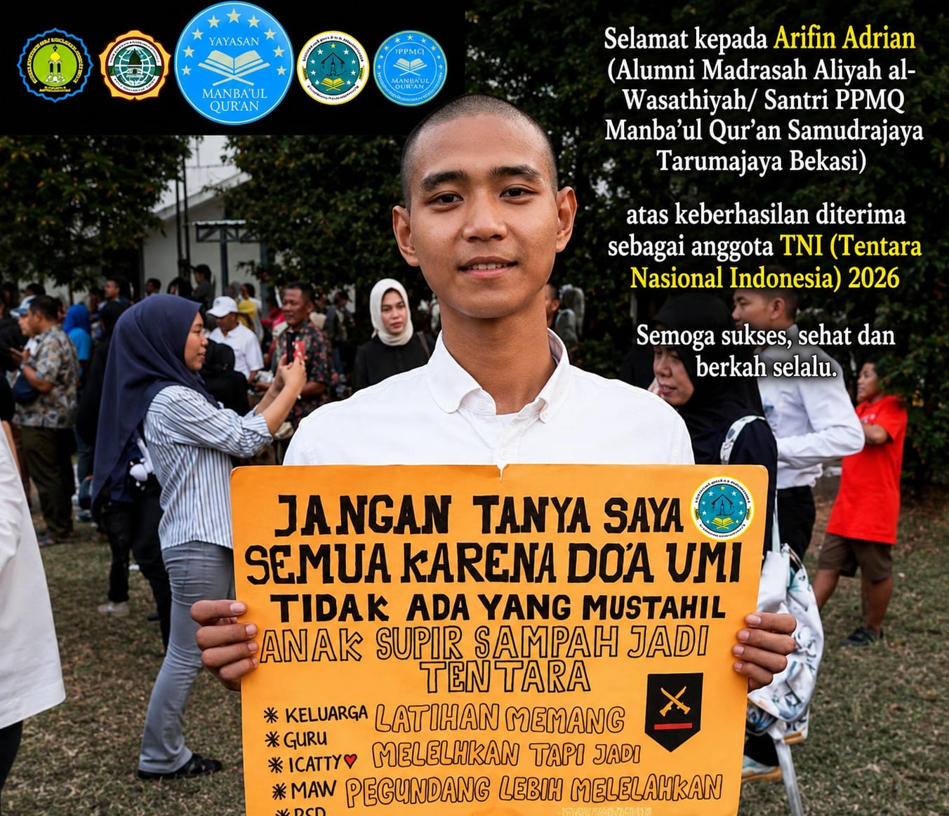 Kisah Inspiratif Arifin Adrian: Putra Seorang Sopir Truk Sampah yang Sukses Menembus Seleksi Prajurit TNI