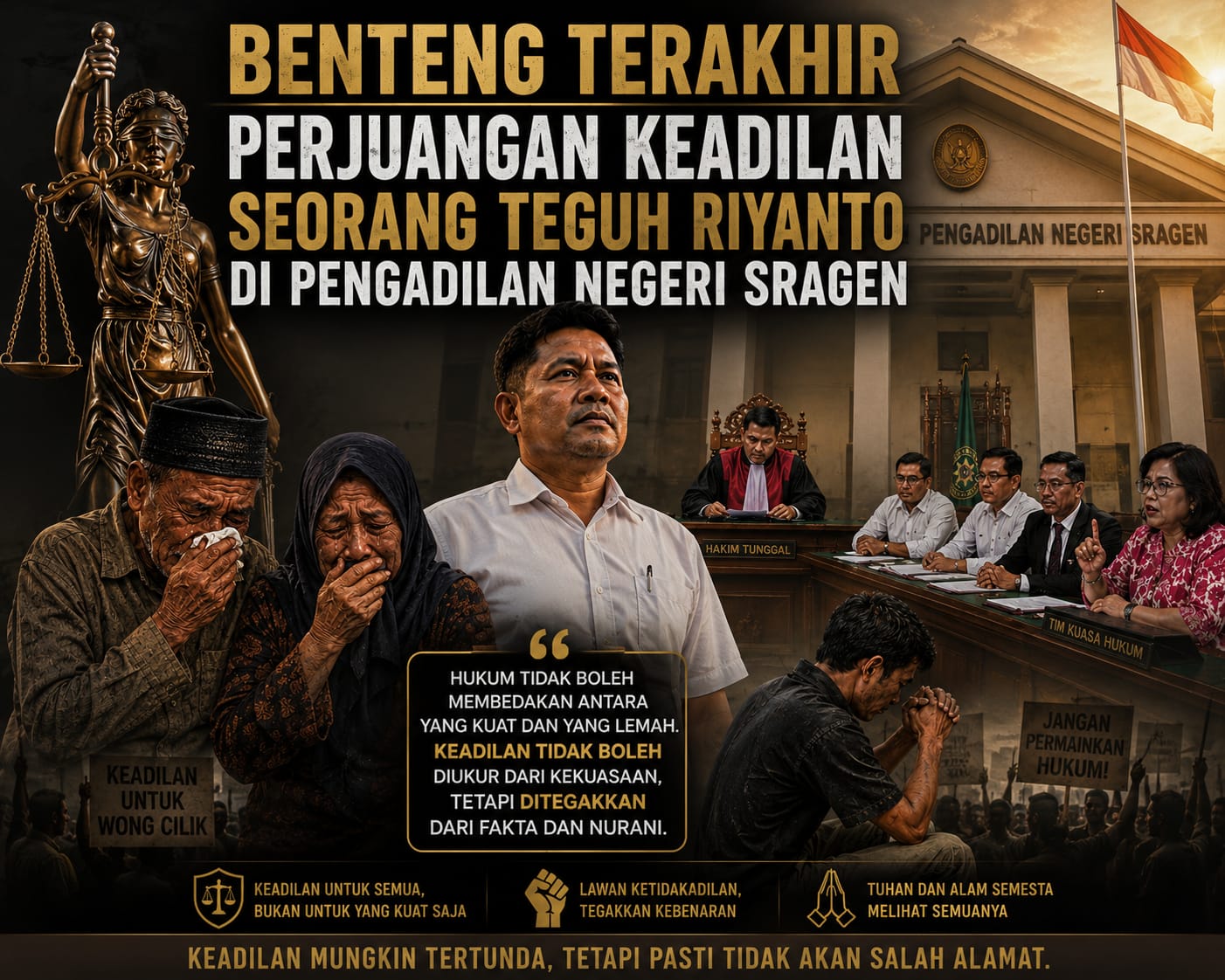 BENTENG TERAKHIR PERJUANGAN KEADILAN: PRAPERADILAN TEGUH RIYANTO DI PENGADILAN NEGERI SRAGEN