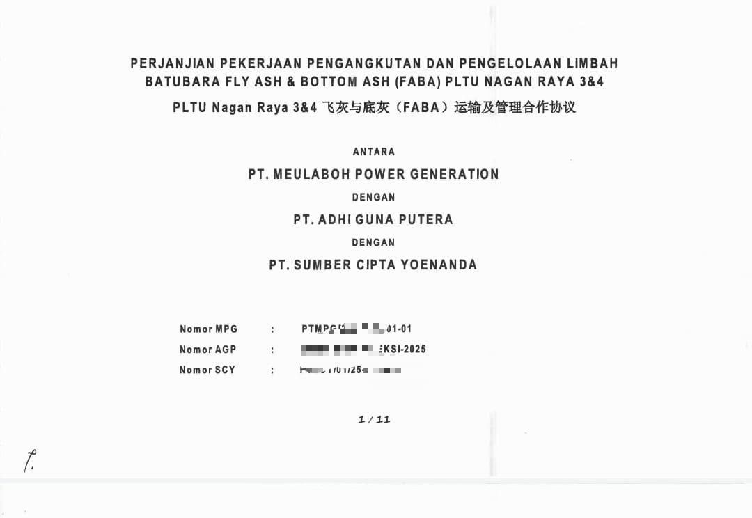 美拉博发电有限公司（PT.MPG）须对涉嫌违反可行性研究及合作协议的阿迪古纳·普特拉有限公司（PT.Adhiguna Putera）与森伯尔·西普塔·约兰达有限公司（PT.SCY）采取强硬立场
