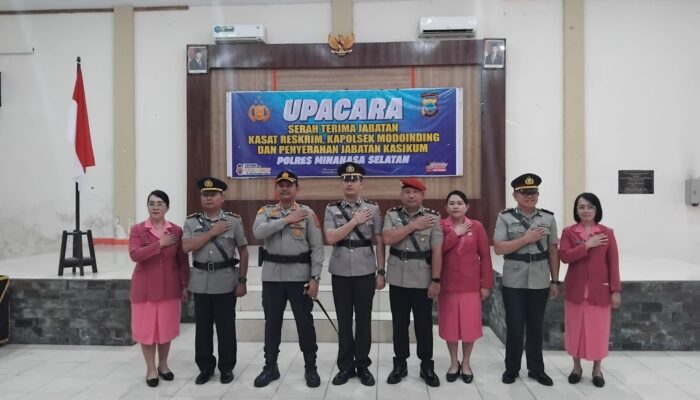 Resmi! AKP Sunarjati Utomo Nahkodai Polsek Modoinding, Kapolres Minsel Minta Tingkatkan Pelayanan Kepada Warga