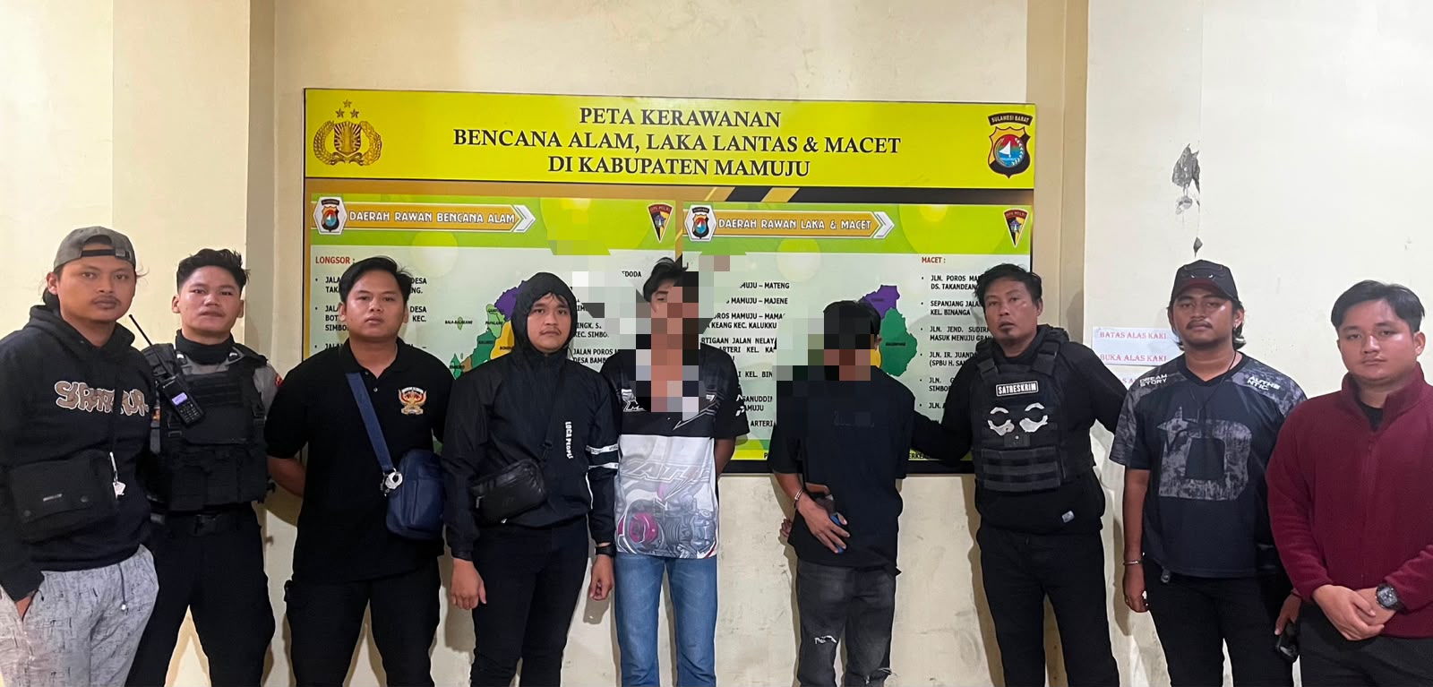 Polisi Sigap, Dua Pemuda Pembuat Keributan di Anjungan Pantai Manakarra Diamankan, Satu Bawah B*dik