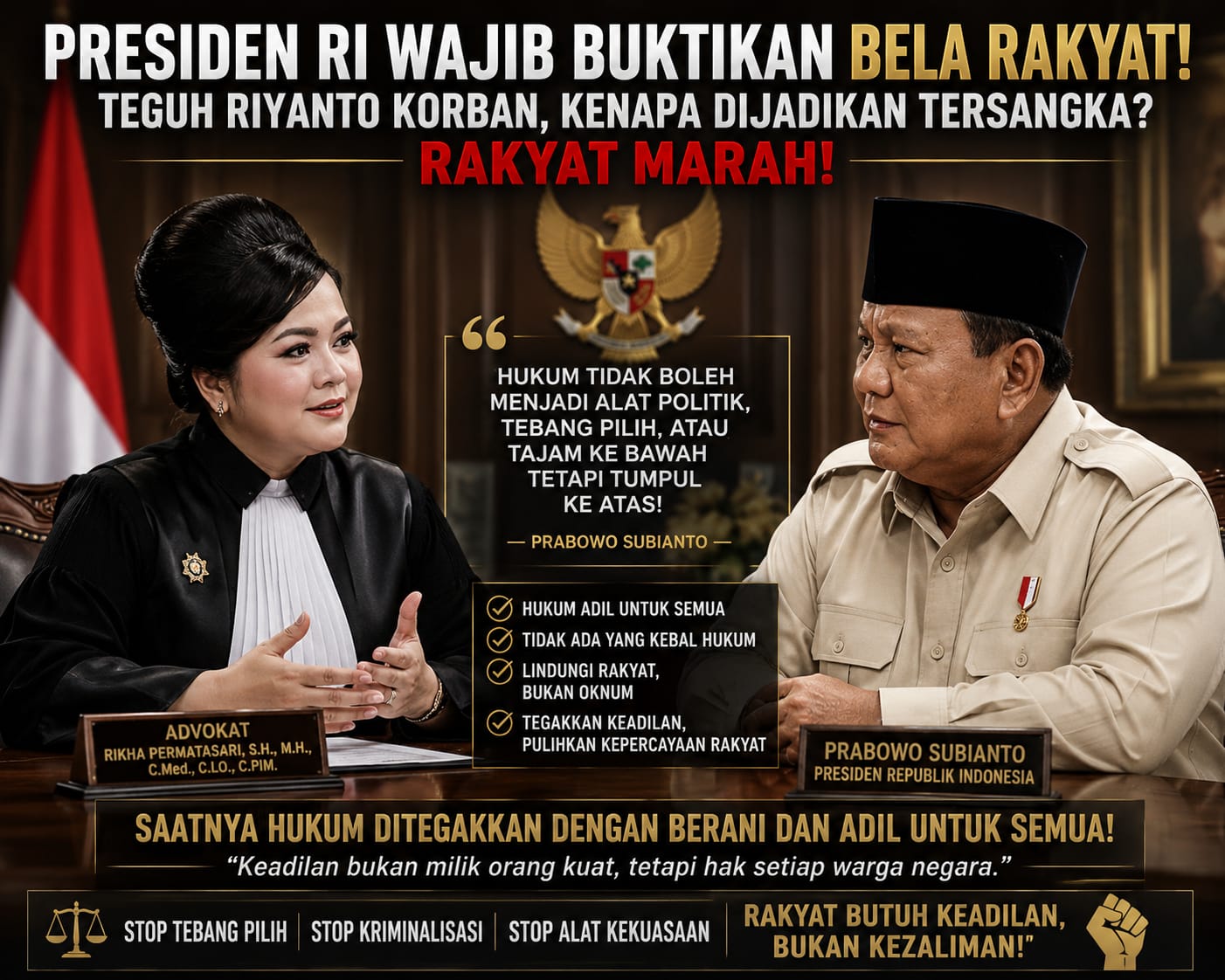 Kasus Praperadilan di Sragen: Kuasa Hukum Tagih Komitmen Presiden Wujudkan Penegakan Hukum yang Adil