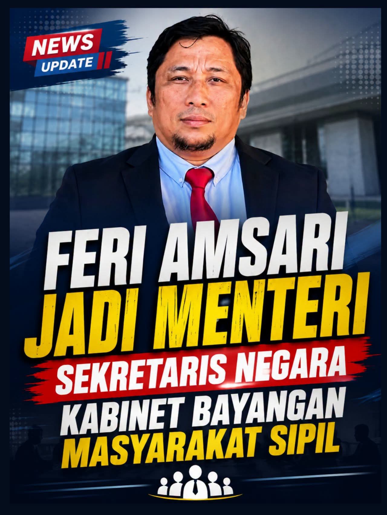 Feri Amsari Pimpin Kabinet Bayangan Masyarakat Sipil, Berikut Susunan Lengkap 15 Menteri