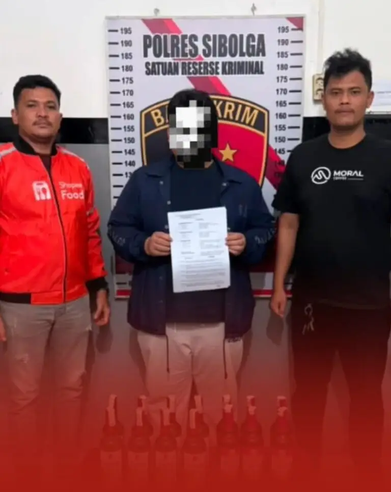 Satreskrim Polres Sibolga Amankan Penjual Minuman Beralkohol Tanpa Izin