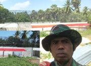 BABINSA OIRATA BARAT BERSAMA TIM EKSEKUSI PASANG GORDEN GEDUNG KOPDES MERAH PUTIH, PEMBANGUNAN CAPAI 80 PERSEN