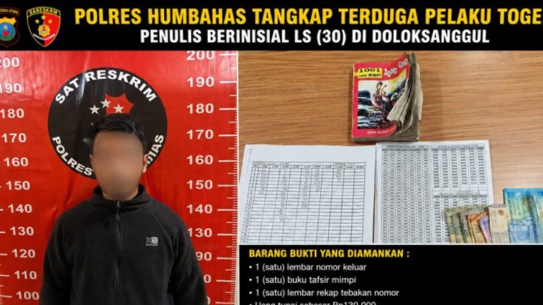 Penulis Togel Ditangkap Satreskrim Polres Humbahas