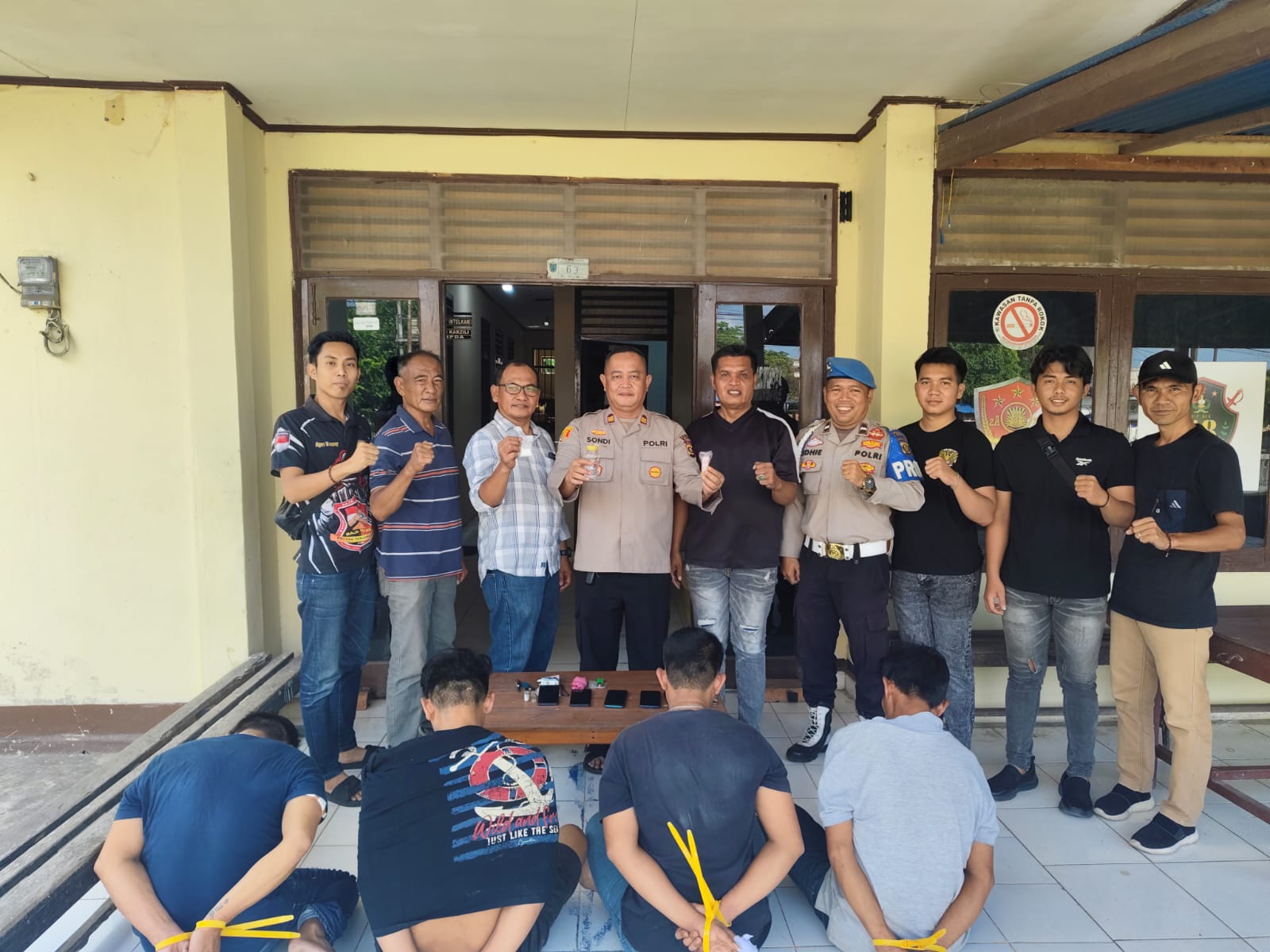 Gerebek Pesta Sabu di Tanjung Raja, Polisi Ringkus Empat Tersangka Pengedar Narkotika