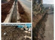 Diduga Pekerjaan Proyek Drainase 380 Meter di Desa Sukabumi Lahat, Pakai Material Asal-asalan dan ‘Siluman’ Tanpa Papan Proyek