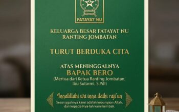 Keluarga Besar Fatayat NU Jombatan Haturkan Doa dan Belasungkawa atas Berpulangnya Mertua Pimpinan Ranting