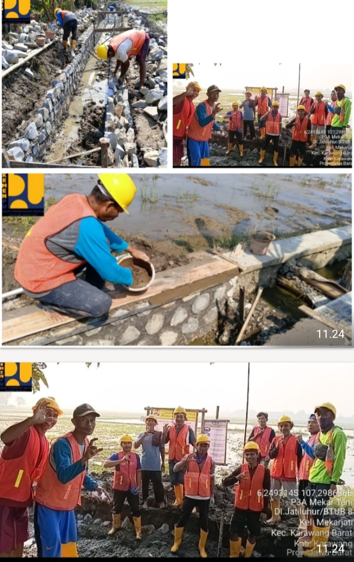Warga Setempat Dan Para Petani Sangat Gembira Dengan Adanya Proyek Turap Saluran Air  ‎