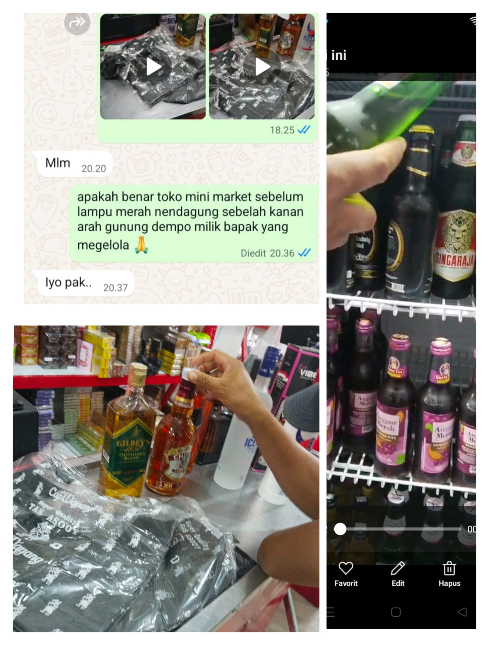 Diduga Bebas Jual Miras Gol C,Yang Beroperasi Bebas Di Siang Hari Di Mini Market HK Pagaralam