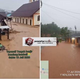 Banjir Dua Hari Berturut-Turut Rendam Tukka: Bupati Tapteng Masinton Pasaribu Belum Terlihat Langsung ke Lokasi.
