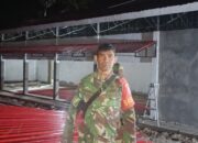 Bekerja Dengan Tulus di Tapal Batas NKRI, Babinsa Oirata Barat Rela Lembur . Selesaikan Gedung Kopdes Merah Putih