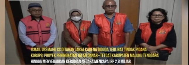 Makan Uang Haram, Mantan Ketua DPD Lemhanas Maluku CS di Tahan Jaksa. 
