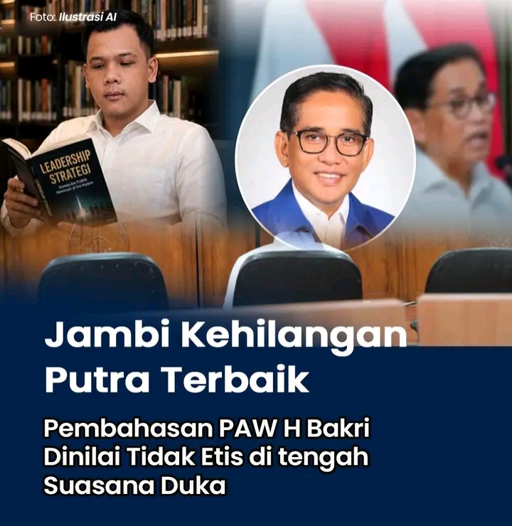 Jambi Kehilangan Putra Terbaik, Pembahasan PAW H. Bakri Dinilai Tidak Etis di Tengah Suasana Duka
