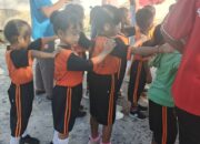 Semangat Merah Putih di perbatasan: TK Dharma Wanita Wonrely Latihan Baris Berbaris Menyambut HUT RI ke-81