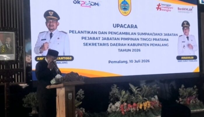 Suara Bupati Anom Bergetar Saat Lantik Sekda Definitif Pemalang, Momen Haru untuk Endro Johan Kusuma Curi Perhatian
