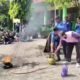 Sirene Damkar Menggema di SMP Ma’arif NU Dukuhwaru, 357 Siswa Dibekali Jurus Hadapi Kebakaran