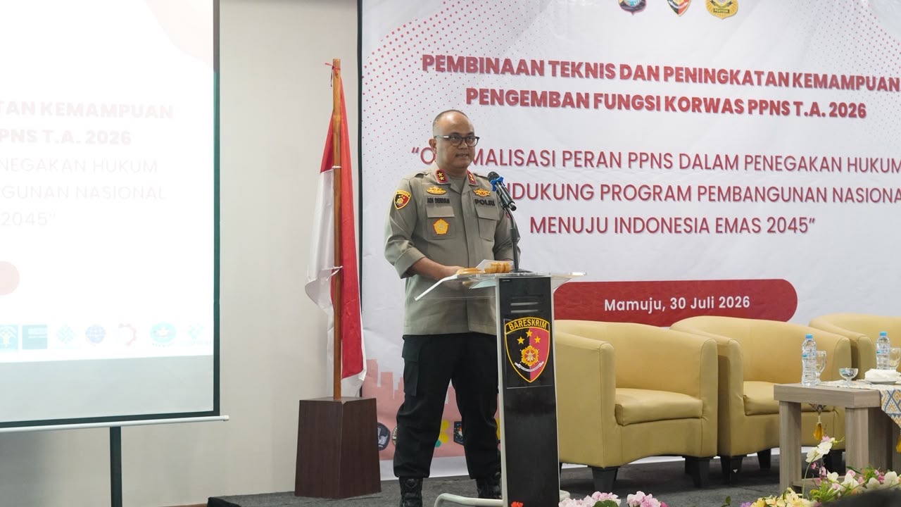 Kapolda Sulbar: Kesetaraan Kompetensi Penyidik Kunci Wujudkan Penegakan Hukum yang Profesional dan Berkeadilan