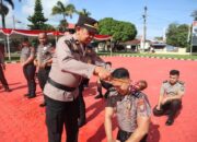 Kapolres AKBP V.J Parapaga Pimpin Upacara Kenaikan Pangkat 38 Personel Polres Toba Periode 1 Juli 2026